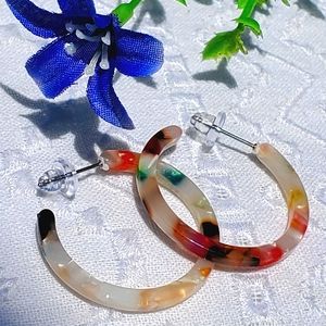 New Fashion Acrylic Circle hoop Drop Earrings